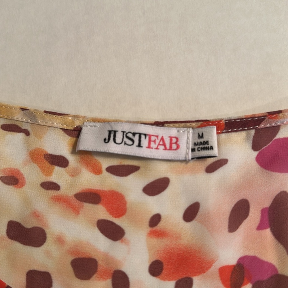 JustFab Animal Print Coverup size Medium 🧡💛 - Picture 6 of 13